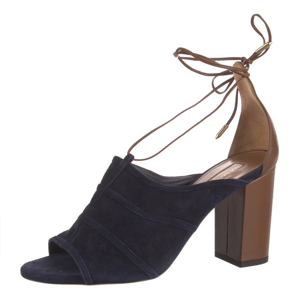 Aquazzura Blue Suede Heels